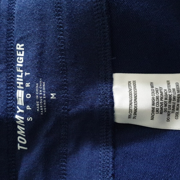 Tommy Hilfiger Sport Royal Blue Capri Joggers w/ Drawstring & Mesh Sides Sz M - Picture 13 of 15